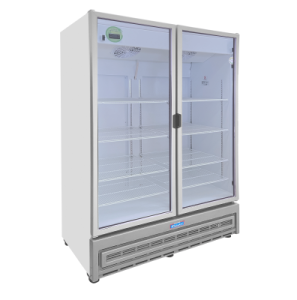 RB800 ENFRIADOR VERTICAL DE 2 PUERTAS DE CRISTAL (Pase Inmediato)